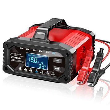 Зарядное устройство Foxsur FAC-150 для АКБ 12V/24V &mdash; 15А / 5А с ЖК-дисплеем и функцией восстановления 00242 фото