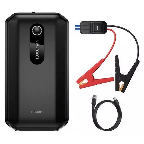 Пусковий зарядний пристрій бустер Baseus Super Energy Air Car Jump Starter піковий 1000A 10000mAh Black 00258 фото