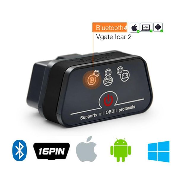 Діагностичний сканер-адаптер Vgate iCar2 BT4.0 для Android/IOS p0014 фото