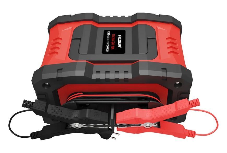 Зарядний пристрій Foxsur FPT 200 12V 20A / 24V 10A для автомобільних акумуляторів p00177 фото