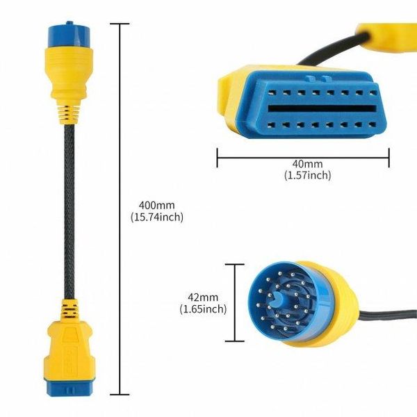 Перехідник для діагностики AUTOOL BMW 20 pin на OBD2 40cm р0086 фото