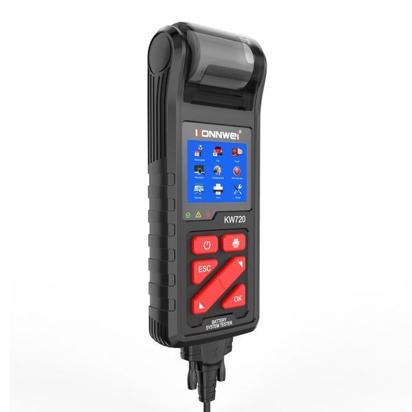 Тестер акумуляторних батарей Konnwei KW720 (6V, 12V, 24V) з принтером p00147 фото