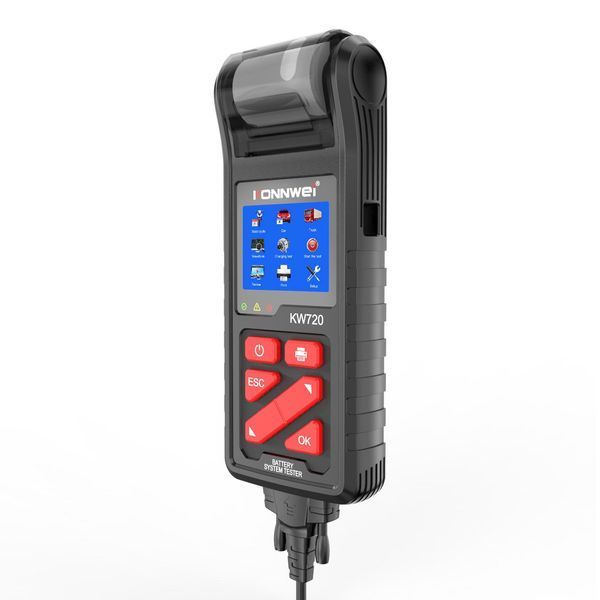 Тестер акумуляторних батарей Konnwei KW720 (6V, 12V, 24V) з принтером p00147 фото