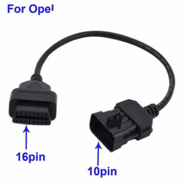 Перехідник Opel 10 pin на OBD2 16 pin р0088 фото