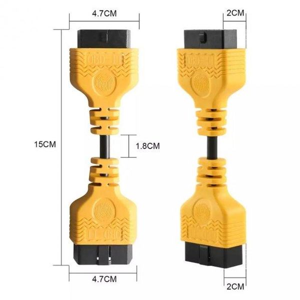 Кабель подовжувач OBD2 AUTOOL 14см для з'єднання адаптерів LAUNCH, GOLO, EasyDiag, ELM327 р0072 фото