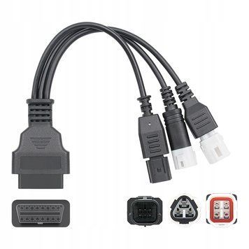 Перехідник для мотоцикла Honda 6pin + Yamaha 3pin + 4pin до 16-контактного 00157 фото