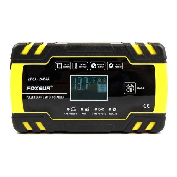Зарядное устройство Foxsur FBC122408D 12V 8A / 24V 4A с десульфатацией 00231 фото