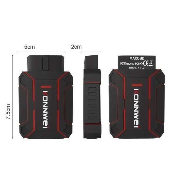 Автосканер KONNWEI MAXOBD Bluetooth OBD2 універсальний адаптер 00184 фото