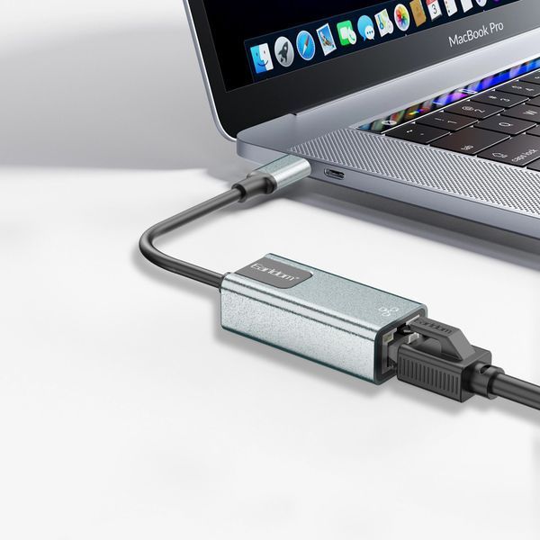 Переходник для enet, Earldom ET-NC2 Адаптер Type-C - RJ45 Ethernet LAN сетевая карта 100 Мбит/с (12 см) p0702 фото