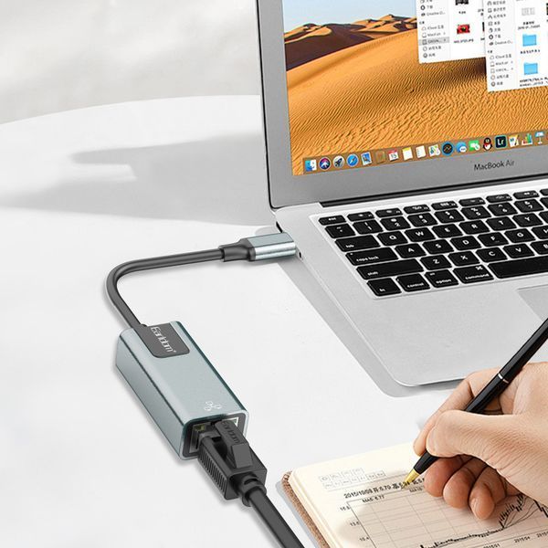 Переходник для enet, Earldom ET-NC2 Адаптер Type-C - RJ45 Ethernet LAN сетевая карта 100 Мбит/с (12 см) p0702 фото