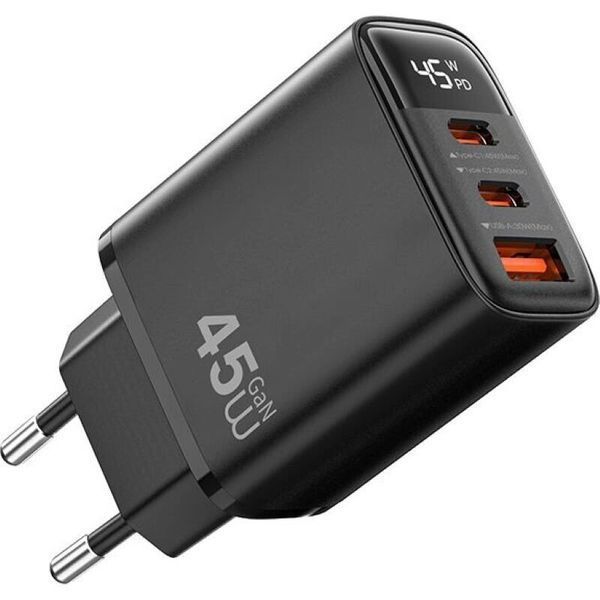 Мережевий зарядний пристрій WIWU Wi-G011 45W Black р0700 фото