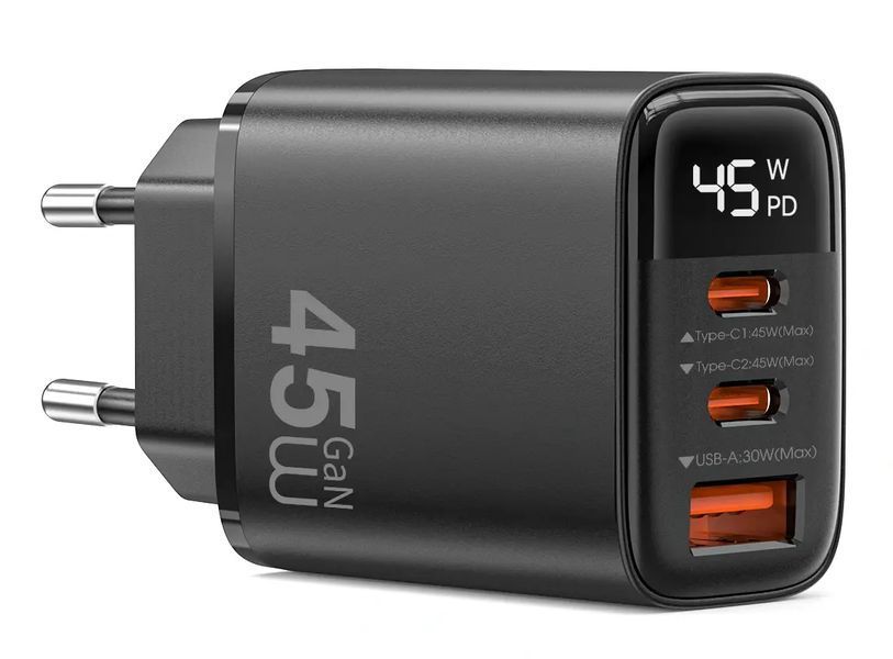 Мережевий зарядний пристрій WIWU Wi-G011 45W Black р0700 фото