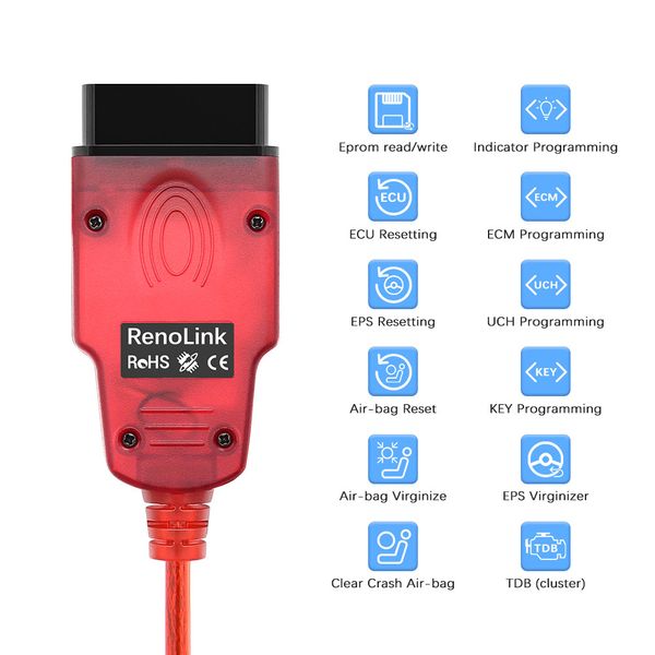 Автосканер Renolink v1.99 OBD2 для Renault/Dacia/Nissan p00059 фото