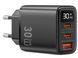Сетевое зарядное устройство адаптер WIWU Wi-G010 GaN 30w fast charger Black р0701 фото 3