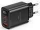 Сетевое зарядное устройство адаптер WIWU Wi-G010 GaN 30w fast charger Black р0701 фото 1