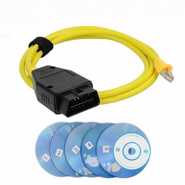 Кабель BMW ENET (Ethernet-OBD) для диагностики и кодирования BMW F,G series (E-Sys, ICOM) с дисками p0037 фото