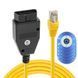 Кабель BMW ENET (Ethernet-OBD) для диагностики и кодирования BMW F,G series (E-Sys, ICOM) с дисками p0037 фото 1