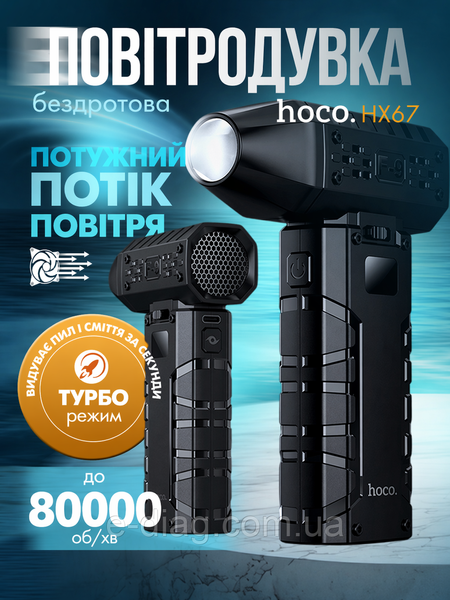 Воздуродувка турбовентилятор Hoco HX67 Force Fan портативный ручной 3000 mAh e00219 фото Воздуродувка турбовентилятор Hoco HX67 Force Fan портативный ручной 3000 mAh e00219 фото